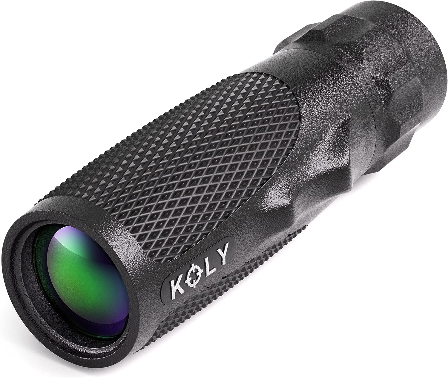 Koly BAK-4 Prism 10X25 Monocular Telescope, Compact Weather Resistant Scope with Snake Skin Grip, Designed for Bird Watching, Hiking, Hunting, Archery, and More, 10X Magnification, Black