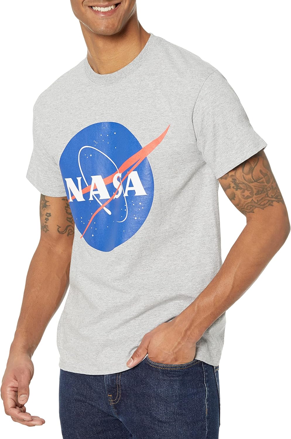 SAN Men's Classic NASA Logo T-Shirt