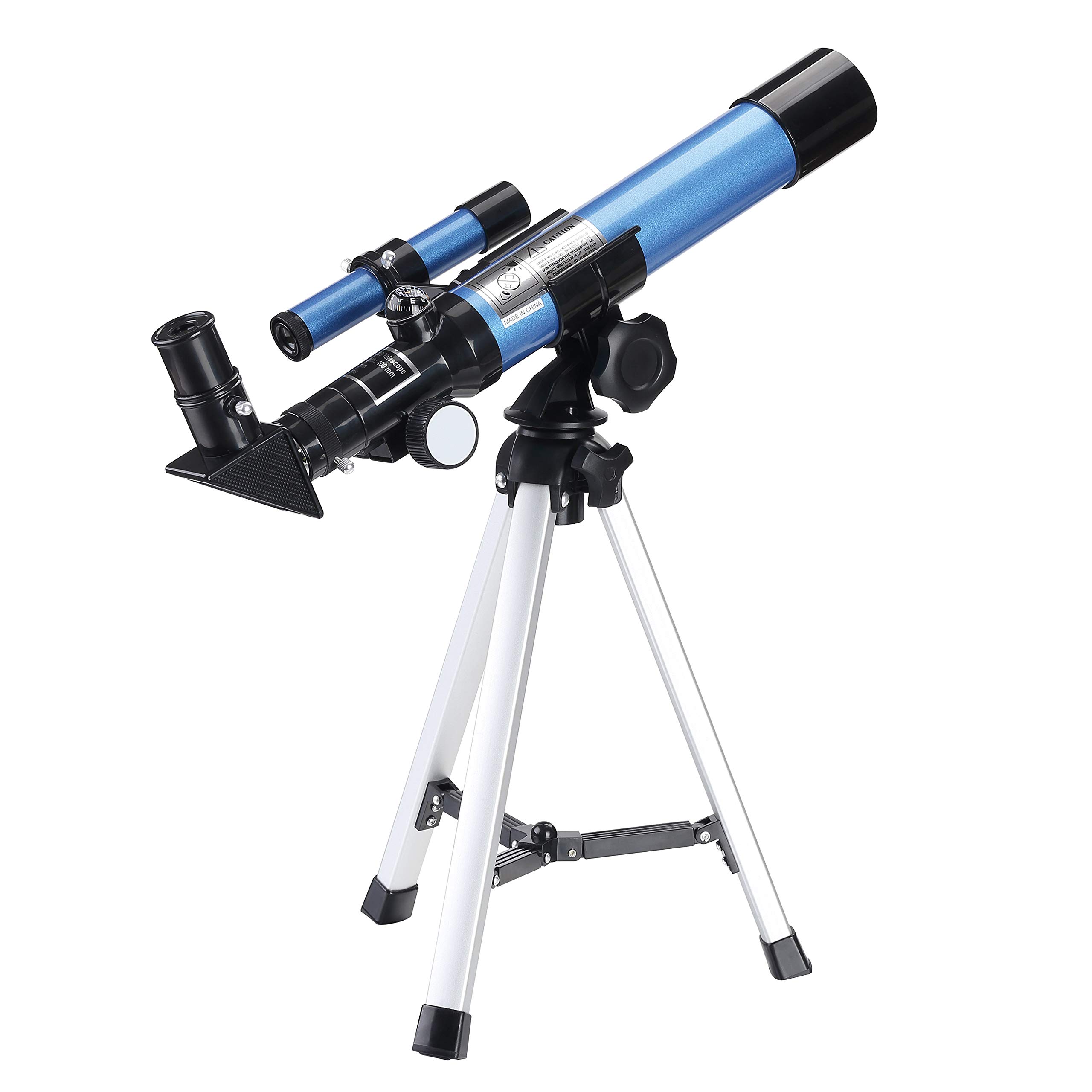 AOMEKIE Telescopes for Kids 40/400 with Tripod 2 Eyepieces Portable Telescopes for Astronomy Beginners with Finderscope and Compass Children's Day Gifts for Kids