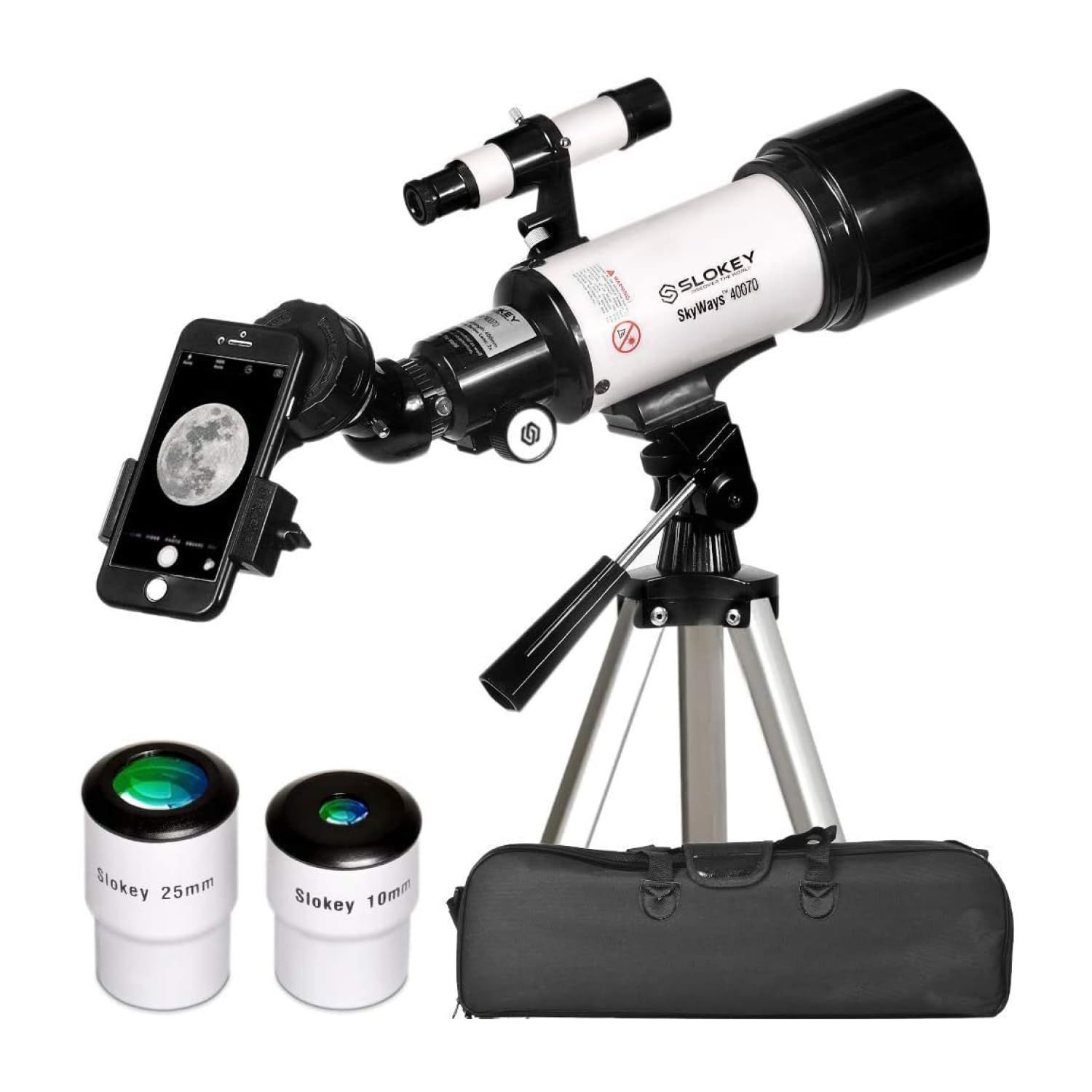 Slokey Telescope for Astronomy – Portable and Powerful 16x-120x Travel Scope – Easy to Mount and Use – Perfect for Kids and Beginner Adults – Astronomical Telescope for Moon, Planets and Stargazing